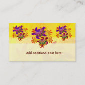 Modèle de carte de visite des tortues flamboyantes (Dos)