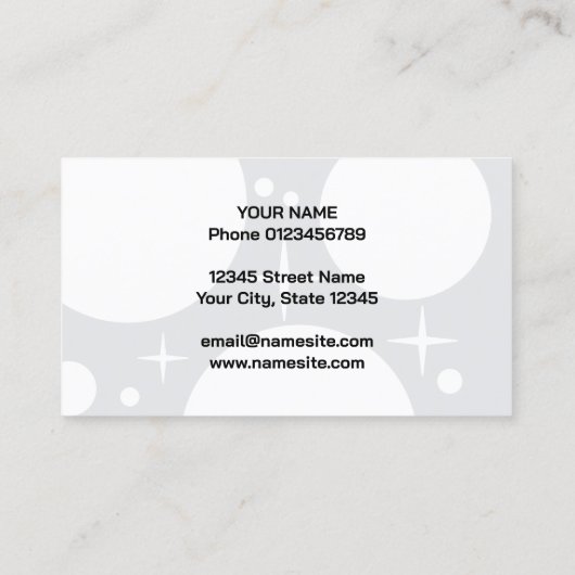 Modèle de carte de visite détaillé du véhicule (Dos)