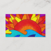 Modèle de carte de visite d'été solaire (Dos)