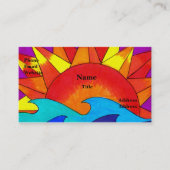 Modèle de carte de visite d'été solaire (Devant)
