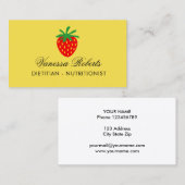 Modèle de carte de visite diététiste nutritionnist (Devant / Derrière)