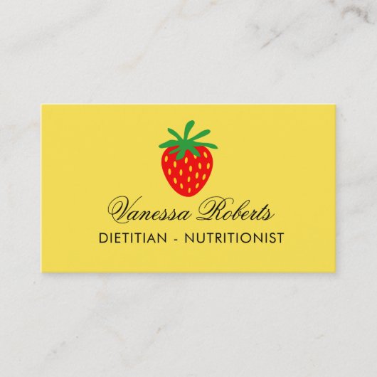 Modèle de carte de visite diététiste nutritionnist (Devant)