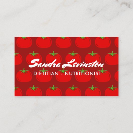 Modèle de carte de visite diététiste nutritionnist (Devant)