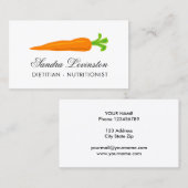 Modèle de carte de visite diététiste nutritionnist (Devant / Derrière)
