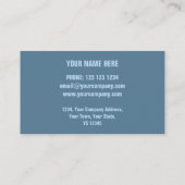 Modèle de carte de visite d'impression bleue corro (Dos)