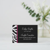 Modèle de carte de visite d'impression de zèbre (Debout devant)