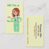Modèle de carte de visite d'infirmière (Devant / Derrière)