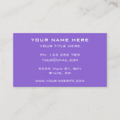 Modèle de carte de visite d'Info texte de logo per (Dos)