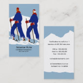Modèle de carte de visite d'instructeur de ski (Devant / Derrière)