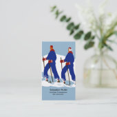 Modèle de carte de visite d'instructeur de ski (Debout devant)