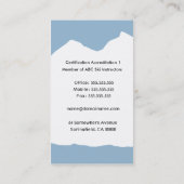 Modèle de carte de visite d'instructeur de ski (Dos)