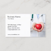 Modèle de carte de visite Docteur et Coeur (Devant)