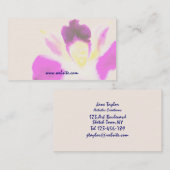 Modèle de carte de visite d'orchidée d'aquarelle (Devant / Derrière)
