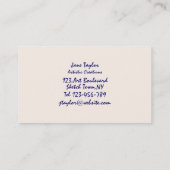 Modèle de carte de visite d'orchidée d'aquarelle (Dos)