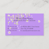 Modèle de carte de visite d'organisateur de (Dos)