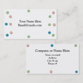 Modèle de carte de visite Dots colorés (Devant / Derrière)