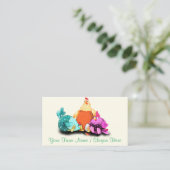 Modèle de carte de visite drôle de ferme de poulet (Debout devant)