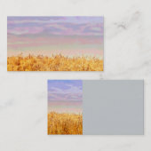 modèle de carte de visite du champ de blé double f (Devant / Derrière)