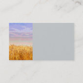 modèle de carte de visite du champ de blé double f (Dos)