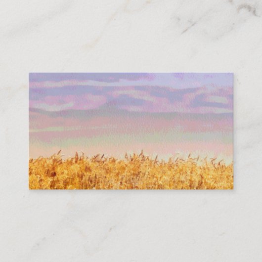 modèle de carte de visite du champ de blé double f (Devant)