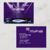 Modèle de carte de visite du DJ (Devant / Derrière)