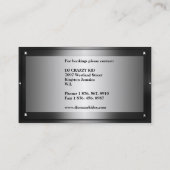 Modèle de carte de visite du DJ d'écossais de (Dos)