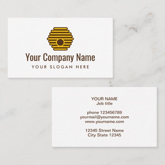 Modèle de carte de visite du logo Beehive (Devant / Derrière)