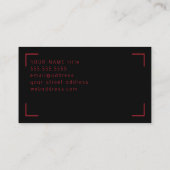 Modèle de carte de visite du logo Cross Focus (Dos)