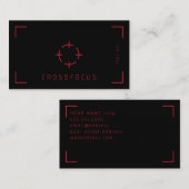 Modèle de carte de visite du logo Cross Focus (Devant / Derrière)