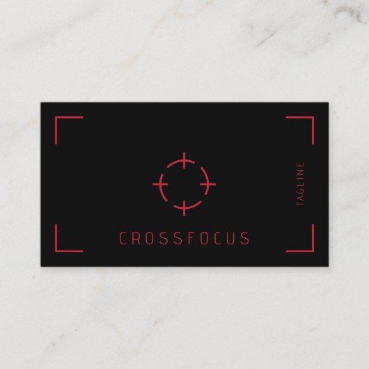 Modèle de carte de visite du logo Cross Focus (Devant)