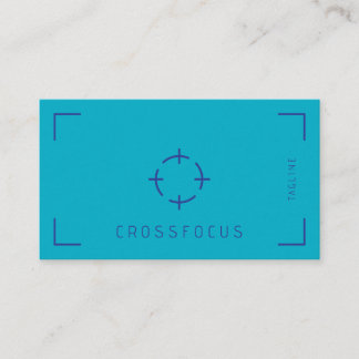 Modèle de carte de visite du logo Cross Focus
