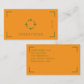 Modèle de carte de visite du logo Cross Focus (Devant / Derrière)