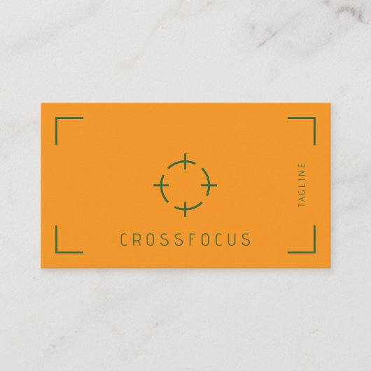 Modèle de carte de visite du logo Cross Focus (Devant)