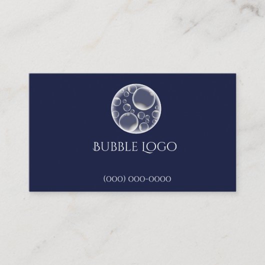 Modèle de carte de visite du logo de bulle (Devant)