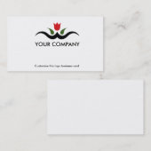 Modèle de carte de visite du logo de fleurs (Devant / Derrière)