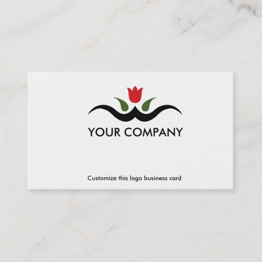 Modèle de carte de visite du logo de fleurs (Devant)