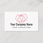 Modèle de carte de visite du logo hexagone géométr (Devant)