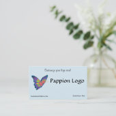 Modèle de carte de visite du logo papillon (Debout devant)