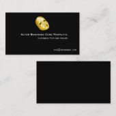 Modèle de carte de visite du logo par intérim. Act (Devant / Derrière)