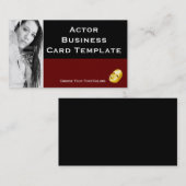 Modèle de carte de visite du logo par intérim. Act (Devant / Derrière)