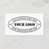 Modèle de carte de visite du logo personnalisé de  (Devant)