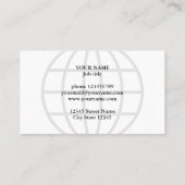 Modèle de carte de visite du logo World Globe (Dos)
