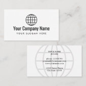 Modèle de carte de visite du logo World Globe (Devant / Derrière)