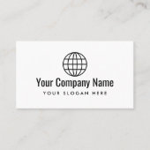 Modèle de carte de visite du logo World Globe (Devant)