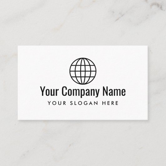 Modèle de carte de visite du logo World Globe (Devant)