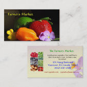 Modèle de carte de visite du marché agricole (Devant / Derrière)