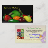 Modèle de carte de visite du marché agricole (Devant / Derrière)