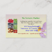 Modèle de carte de visite du marché agricole (Dos)