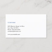 Modèle de carte de visite du moteur d'ascenseur (Dos)