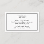 Modèle de carte de visite du pavillon Union Jack b (Dos)